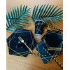 Serves 30 Gold Foil Geo Black Gold Hexagon Complete Party