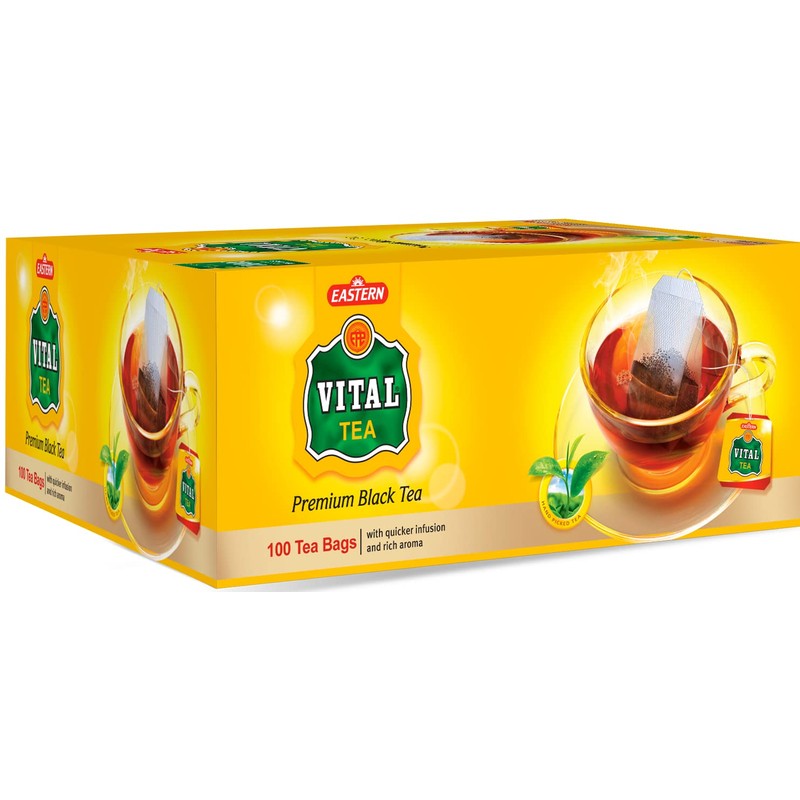 Vital Premium Black Tea Bags – 100 Count (2g Each)