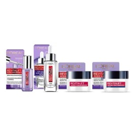 Kit L'Oréal Paris Revitalift Ácido Hialurónico: Sérum facial + Sérum Ojos + Crema Hidratante de Día + Crema Hidratante de Noche 4pzs.