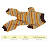 Striped Dog Pajamas Soft Stretchy Warm 4 Legged Puppy Jumpsuit