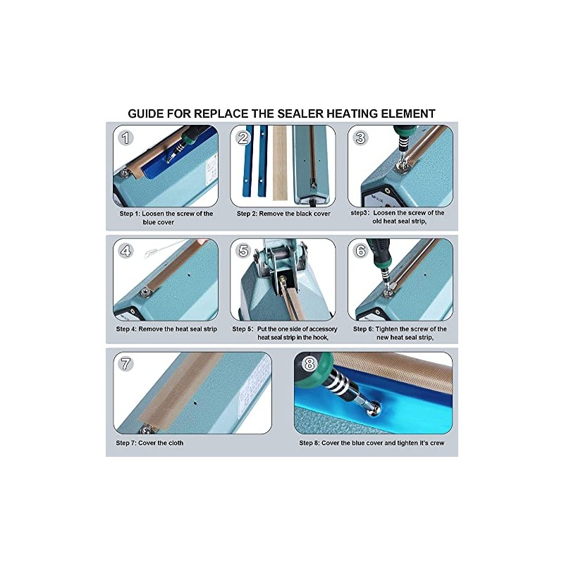 (2) Impulse sealer repair kits 12" Teflons and heat wire