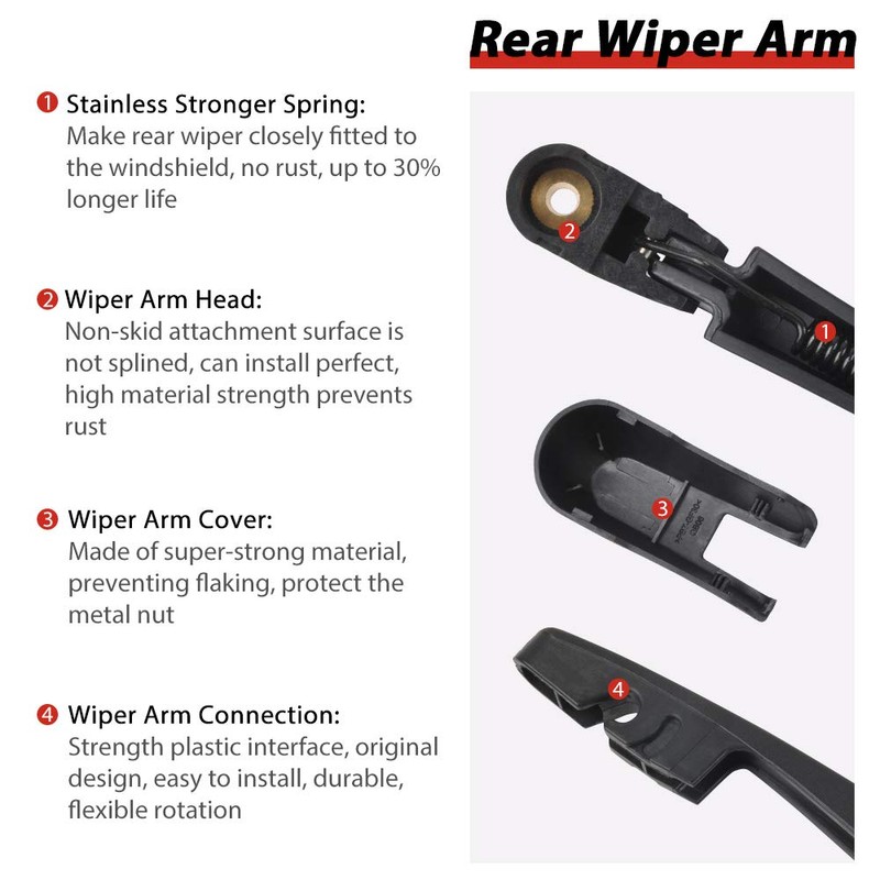 Replacement for Acura RDX 2007-2018, TSX 2011-2014 OTUAYAUTO Rear Windshield