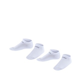 ESPRIT Unisex Kids Foot Logo Multipack K Sn Cotton Low-Cut Plain 2 Pairs Trainer Socks, White Off-White 2010, 3-5