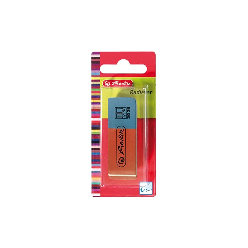 Herlitz Eraser - Red/Blue
