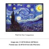 Pyradecor Large Black Framed Starry Night Van Gogh Oil Paintings
