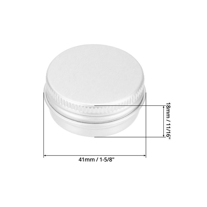 QWORK® Pack of 30 Aluminium Cream Jars with Lid, Round,