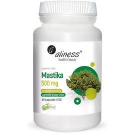 Aliness Mastika 500 mg Resin Powder Form Dietary Supplement with Plant Extracts, 60 Capsules