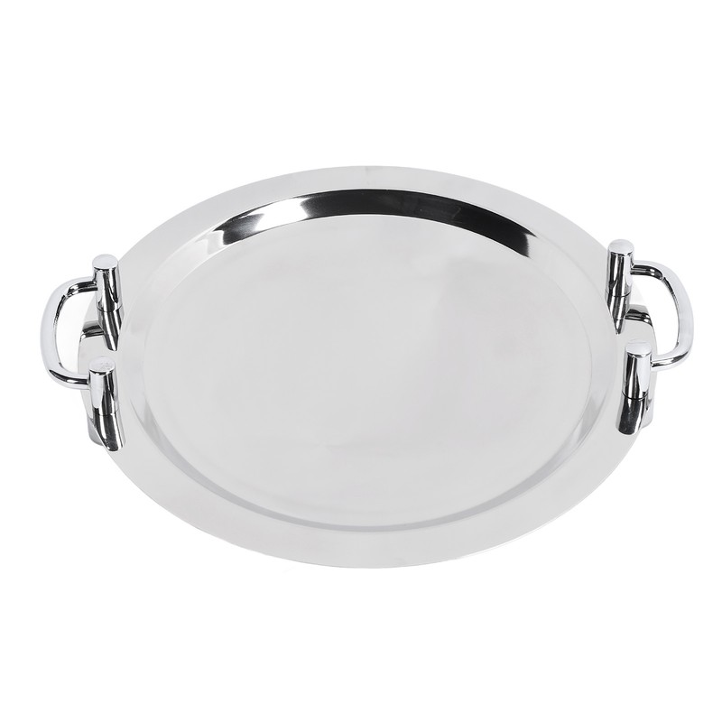 Stainless Steel Buffet Plate Bright Mirror Finish Serving Tray with
