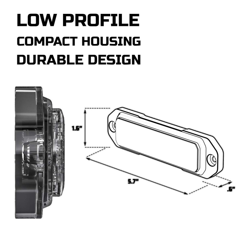 Super Take Down Z-6 TIR LED Surface Mount Emergency Strobe