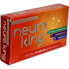 Neuro King Cápsulas Glicinato Magnesio Unidades 20g