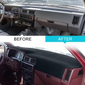 HanLanKa - Funda para salpicadero de salpicadero para Nissan Pathfinder D21 Hardbody Pickup Truck 1986 1987 1988 1989 1990 1991 1992 1993 (negro)