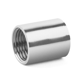 ChillWaves 304 Stainless Steel Cast Pipe Fitting, Coupling 3/8" NPT Female x 3/8" NPT Female Thread Adapter(12-PACK)