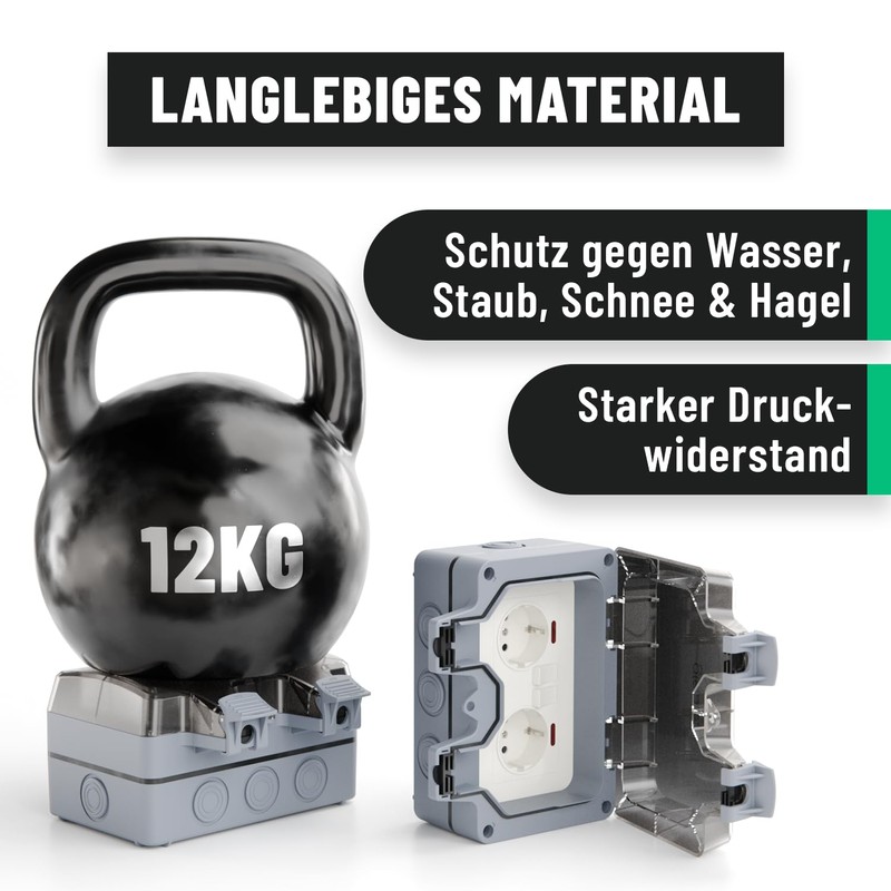 Greate Lockable Outdoor Socket Waterproof Garden with Switch - 2-Way