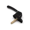 Armis Espag Cranked Window Handle - Left, Black, 40mm