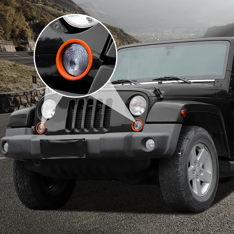 SQQP Front Turn Signal Light Lamp Trim Cover Compatible with