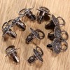 10Pcs 0.94"x 0.59" Antique Copper Lion Head Pull Handle Ring
