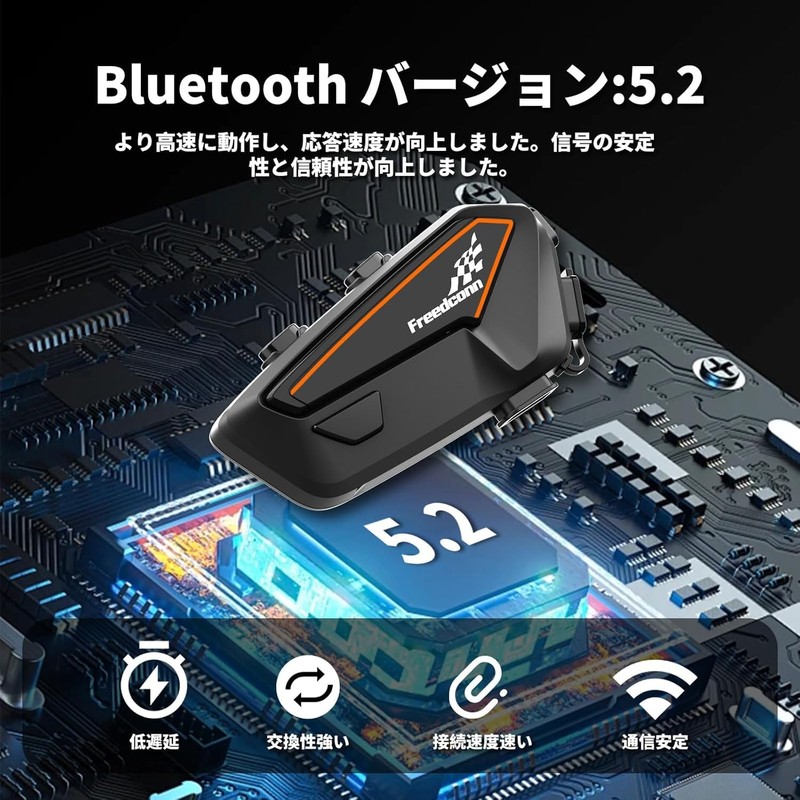 FreedConn F1 Motorcycle Bluetooth Headset Helmet Intercom Headset CVC Noise