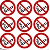 Sticker Smoking Prohibited Pack of 9