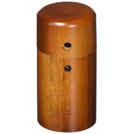 Hoshino Shichimi Container, Tubular Shichimi Container, Brown, Diameter Approx. 1.6 x 3.1 inches (4 x 8 cm)