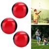 3 Pcs Juggling Balls Red Black PU Leather High End