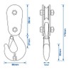 Guide Pulley for Cable Winches with Hook