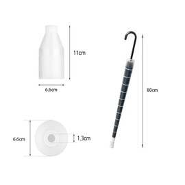 MYLCHBDJ 2 Pcs Umbrella Cover Slide Cover Telescopic Waterproof Car Umbrella Case for Long Umbrella Black White