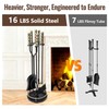 AMAGABELI GARDEN & HOME Fireplace Tools Set 5 Pcs Wrought
