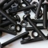 20 x Black Pan Head Screws Polypropylene (PP) Plastic Nuts
