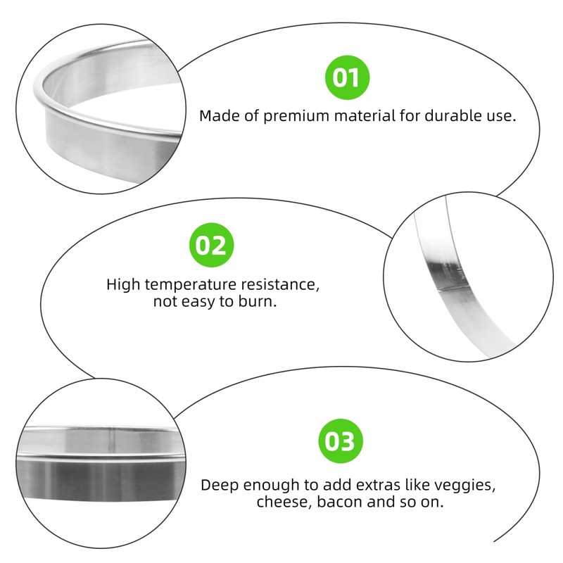 iplusmile Stainless Steel Pizza Saucing Ring Molds Baking Muffin Cutter,