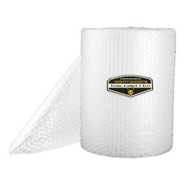 Mighty Gadget Brand 3/16" Air Bubble Cushioning Roll Perforated Every 12" 12" Wide x 25 Feet in Length per Roll Cushioning Moving Supplies Protect Glasses China Dishes for Shipping Storing Packing