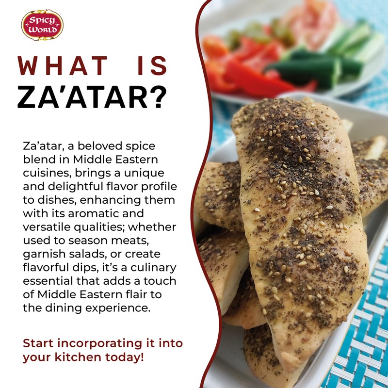 Spicy World Zaatar 7 Ounce LARGE Bag | Traditional Middle