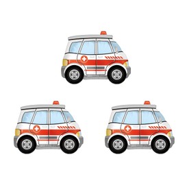 Aluminum Film Balloons for Cars, Decorative Balloons For Children's Birthday Parties (White Ambulance)