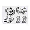 Azeeda 4 x 'Teddybär, der Herz hält' Temporäre Tattoos -