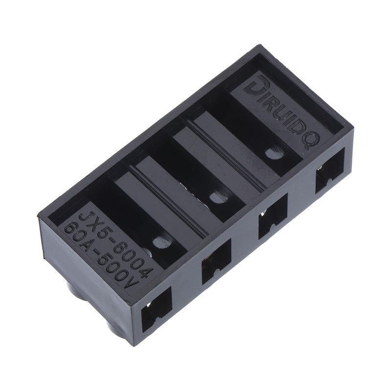 sourcing map Dual Rows 4 Positions 500V 60A Cable Block