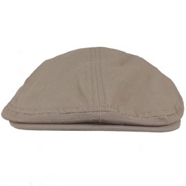 Mega Cap Washed Canvas Golfing Beret IVY Ascot Cabbie Cap Khaki