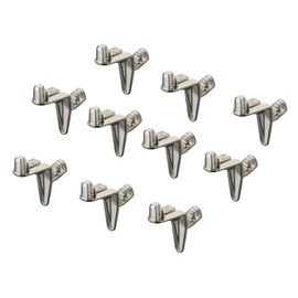 Gedotec Shelf Support Wooden Floor Shelf Holder Metal Shelf Support for Furniture & Shelf - H3118 | Shelf Support Steel Nickel-Plated | Pin with Pin | Pack of 50 - Shelf Support for Insertion