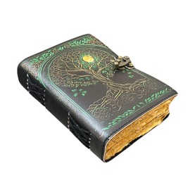 Grimoire Moon Phases Spell Book Of Shadows Journal, Witchcraft Supplies, Leather Bound Journal, Vintage Journal, Charmed Book Of Shadows, Vintage Notebook, Diary, Book Journal 7x5 In 200 Pages