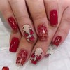 24Pcs Valentines Day Press on Nails Short Square Fake Nails