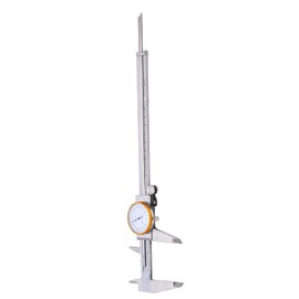 Dial Caliper,Dial Caliper with Depth Rod 0‑200mm Manual Measuring Gauge with Clear Scales Silver