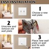 2-Gang Toggle Light Switch Wall Plate Double Switch Decorator Plate