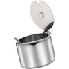 Stainless Steel Sugar Bowl Spice Pot Sugar Canister with Spoon