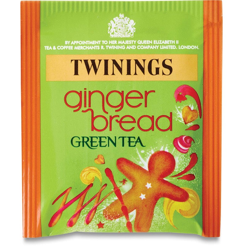 Twinings Gingerbread Green Tea, 80 Envelopes (Multipack of 4 x