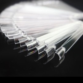 FineGood Nail Color Chart Stick Tip Display Practice Set of Approximately 50 Sheets x 2 Art Patterns Nail Color Chart Nail Tips (Clear)