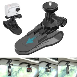 TOMGDRACO Insta360 GO 3 Car Sun Visor Bracket Clip On Fixed Bracket 360 Degree Rotating Camera Car Sun Shade Mounting Bracket GO2/ONE R/X/Action4/3 Series GoPro Car Clip 1/4 Adapter Included, Direct