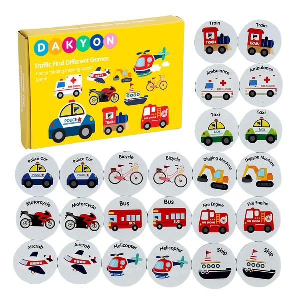 DAKYON Wooden Memory Game Montessori Toddler Toys Gift for Boys