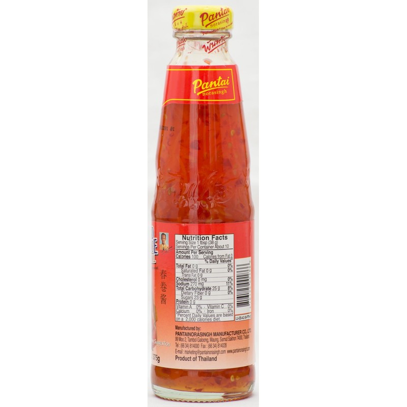 Pantainorasingh Thai Sweetened Chili Sauce for Spring Rolls, 13.2 ounces