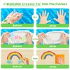 JYPS Washable Crayons for Toddlers, 12 Colours Non-Toxic Twistable Crayons