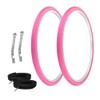 PRO+ Pair of Bicycle TIRE 700 X 38C Pink/Pink SIDEWALL
