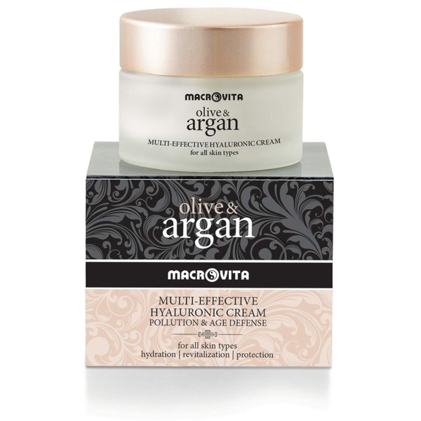 Macrovita Olive & Argan Multi-Effective Hyaluronic Acid Pollution & Age Defense Cream 50 ml