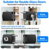 Ranbo Frameless Double-Sided Glass Door Lock,Clamp-On No-Drill,304 Stainless Steel,for 3/8"–1/2"